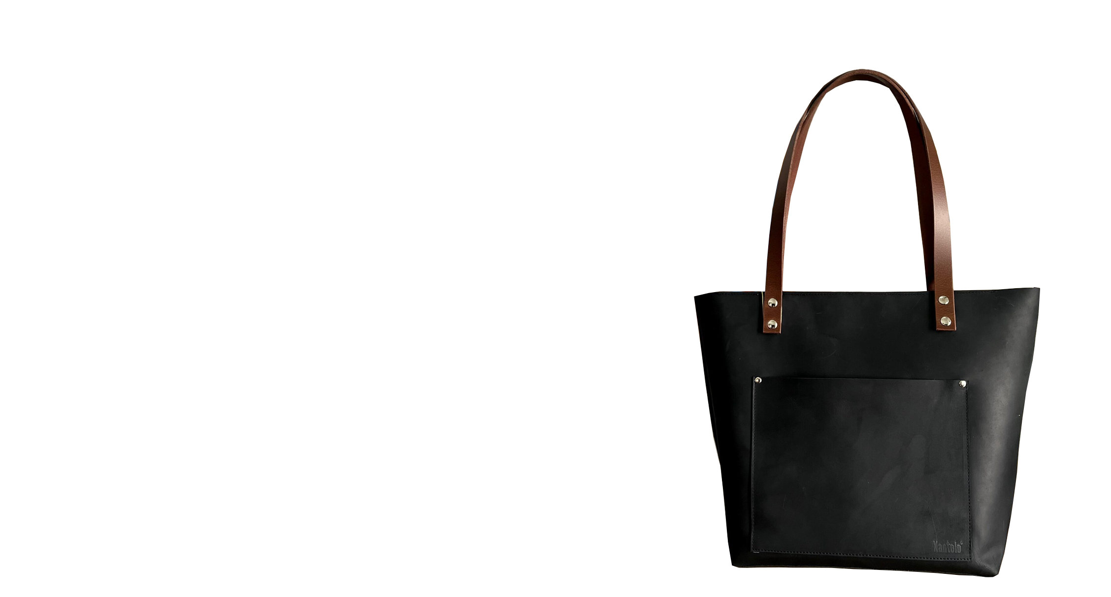 Bolso Tote de piel plena flor · Hecho a mano en México